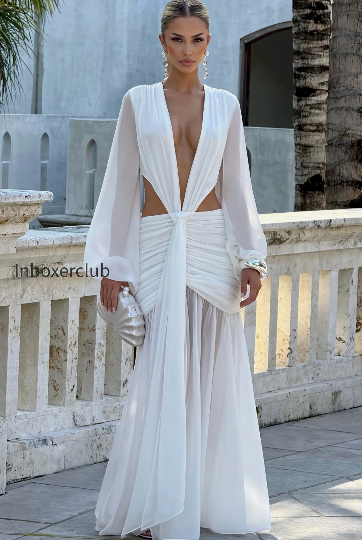 chiffon-sheer-long-sleeve-cutout-maxi-dress