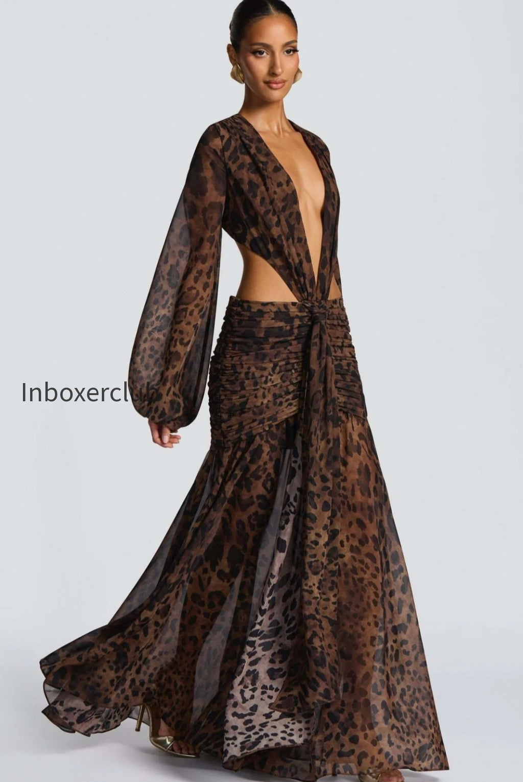 leopard-mesh-hollow-deep-v-sexy-maxi-dress