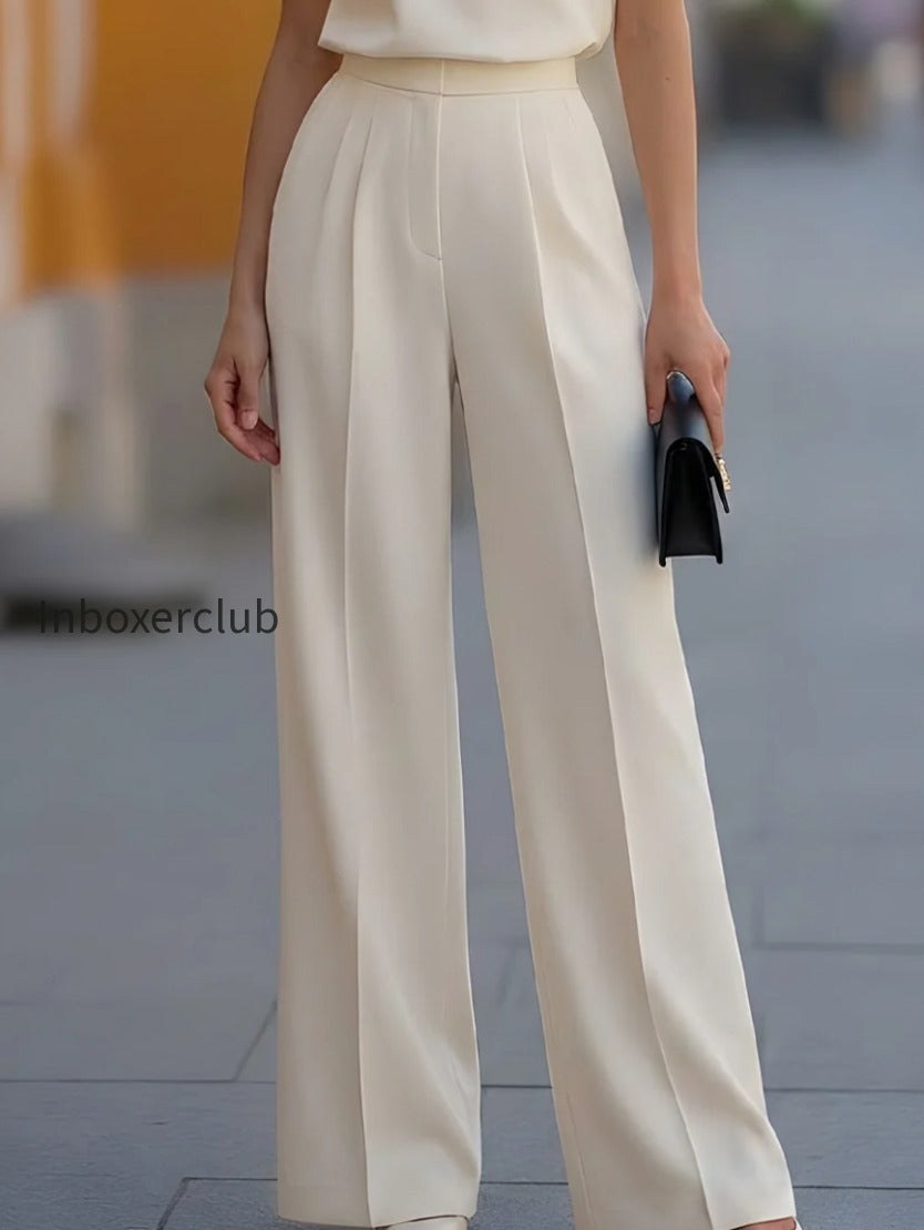 minimalist-structured-high-neck-wide-leg-two-piece-set