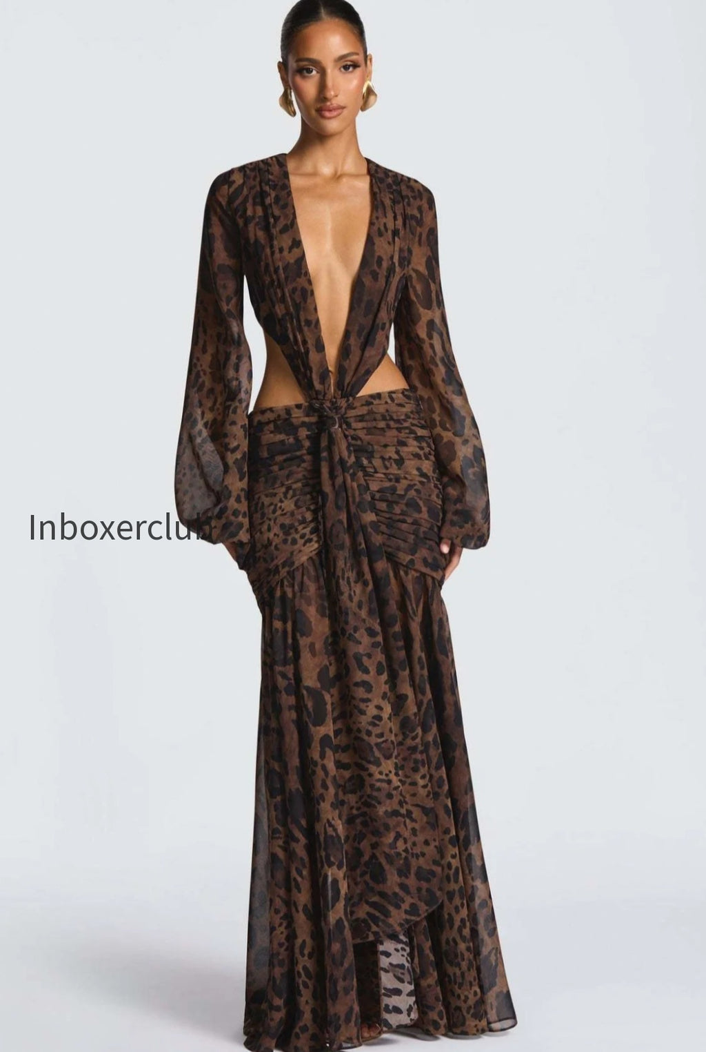 leopard-mesh-hollow-deep-v-sexy-maxi-dress