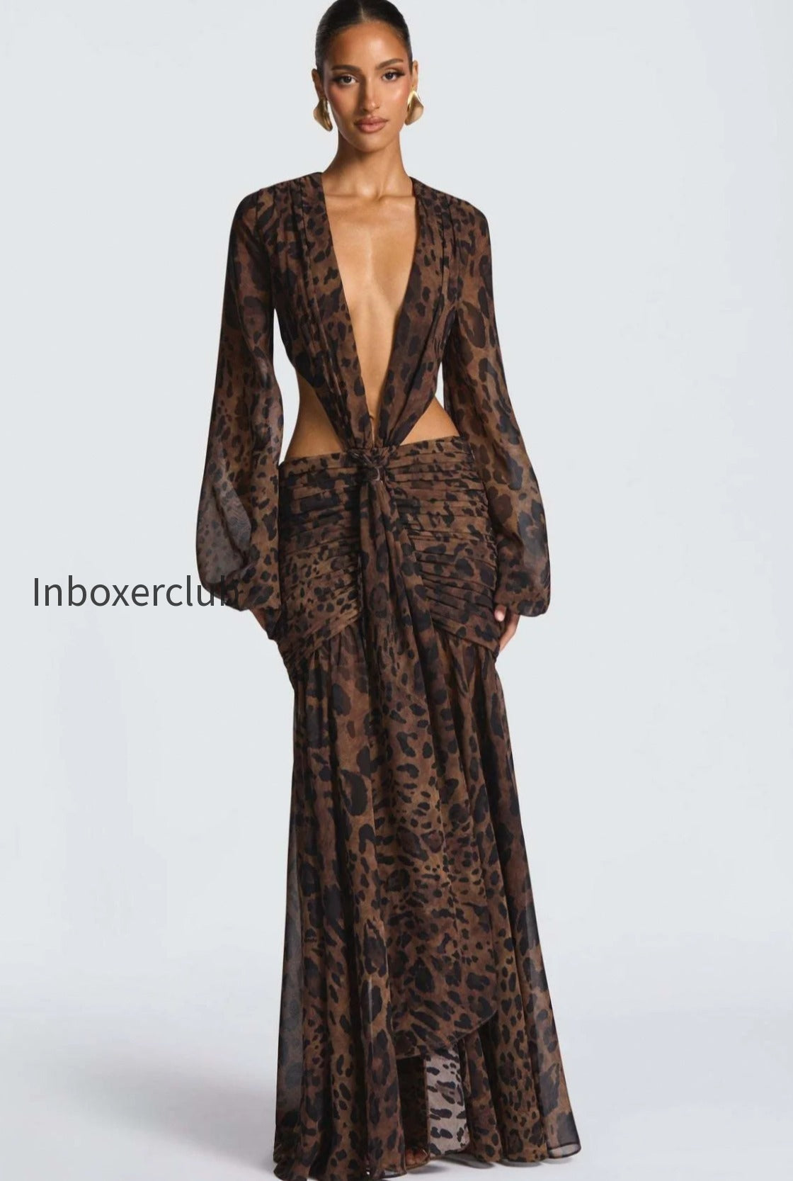 leopard-mesh-hollow-deep-v-sexy-maxi-dress