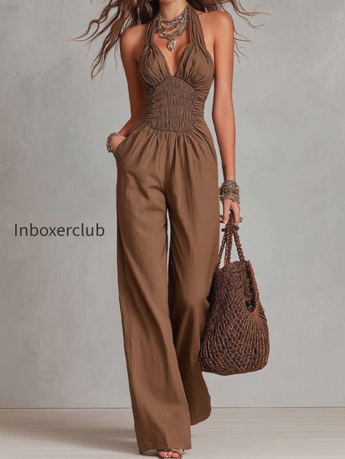 bohemian-halter-smocked-waist-linen-cotton-wide-leg-jumpsuit