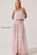 lace-chiffon-pleated-skirt-set