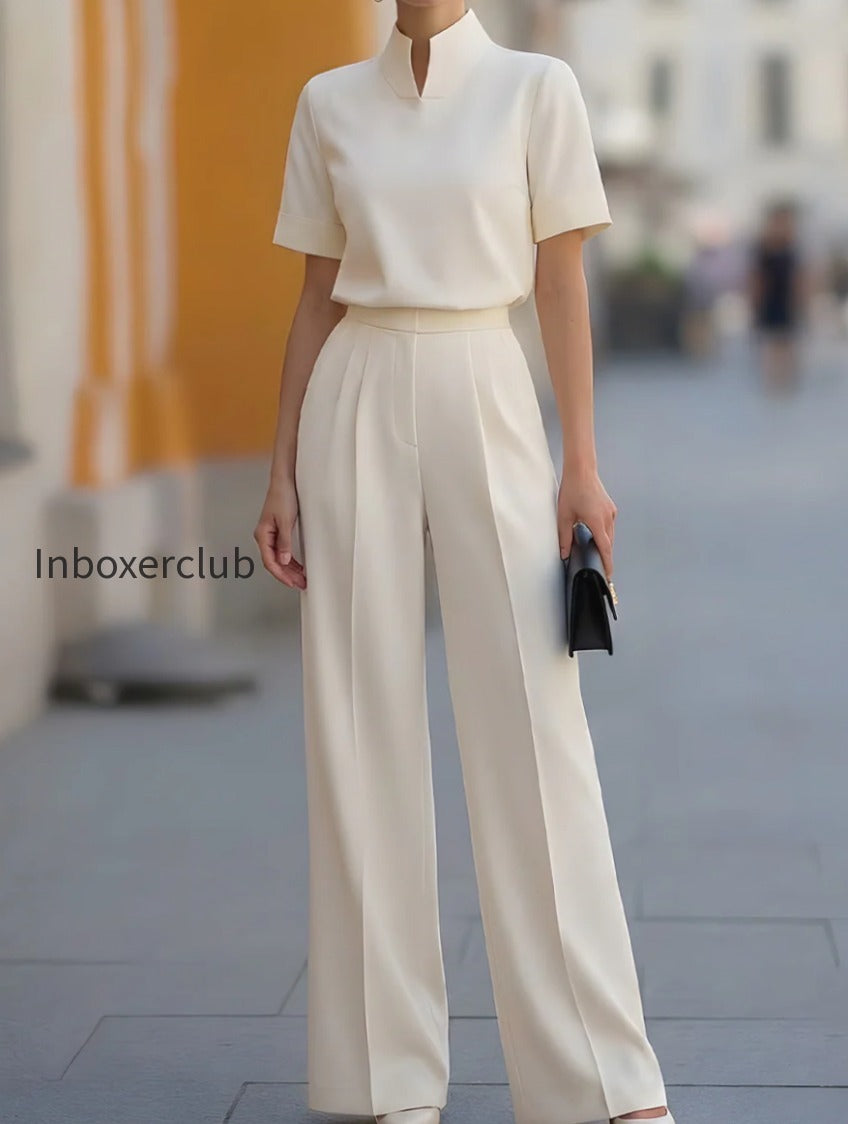 minimalist-structured-high-neck-wide-leg-two-piece-set